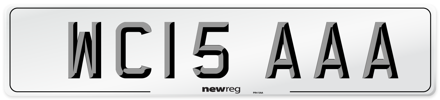 WC15 AAA Number Plate from New Reg